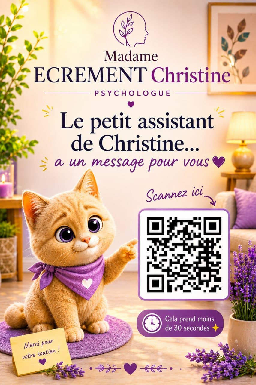 Affiche A6 personnalisée livrée à Christine Écrément